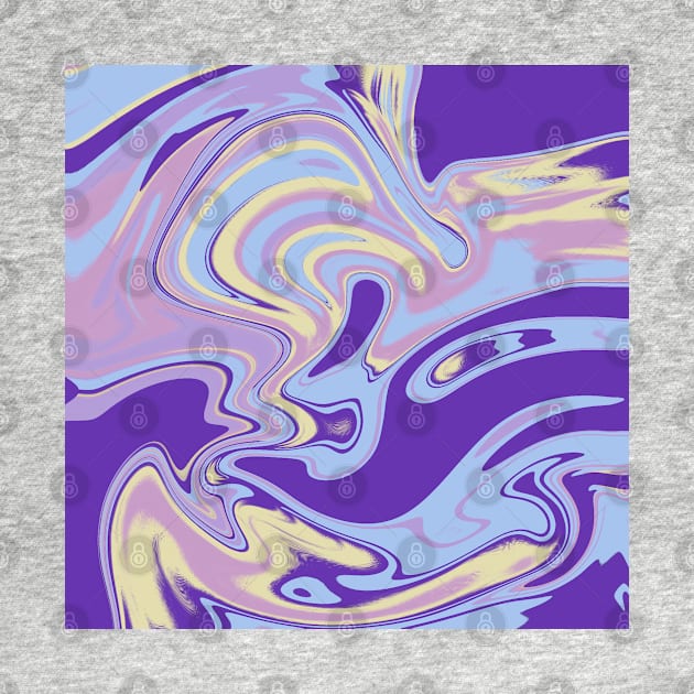 Trippy Purple Yellow Blue and Pink Swirls by designsbyjuliee